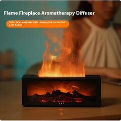 Flame Effect Essential Oil Diffuser with Large Mist & Colorful LED Lights