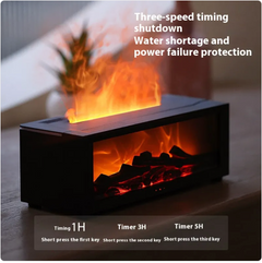 Flame Effect Essential Oil Diffuser with Large Mist & Colorful LED Lights