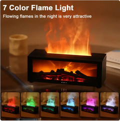 Flame Effect Essential Oil Diffuser with Large Mist & Colorful LED Lights